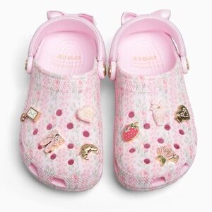 LoveShackFancy X Crocs Pink Classic Clog
Size 9 Color: Pink Milk